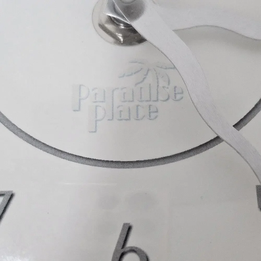 Vtg Paradise Place Lucite Seashell Acrylic Resin Wall Clock 8